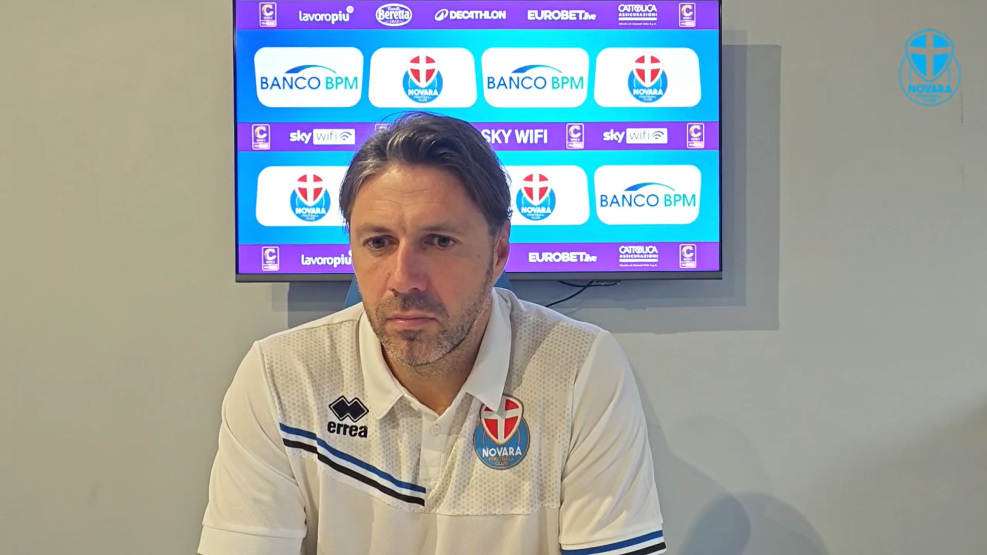 Mister Dossena al termine di Novara-Cittadella